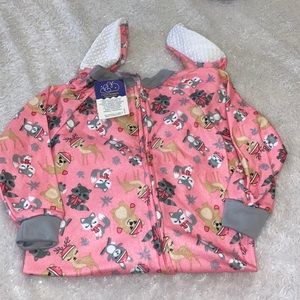 Mon Petite NWT 2T Flame Resistant Zip Up Footed Sleepwear
